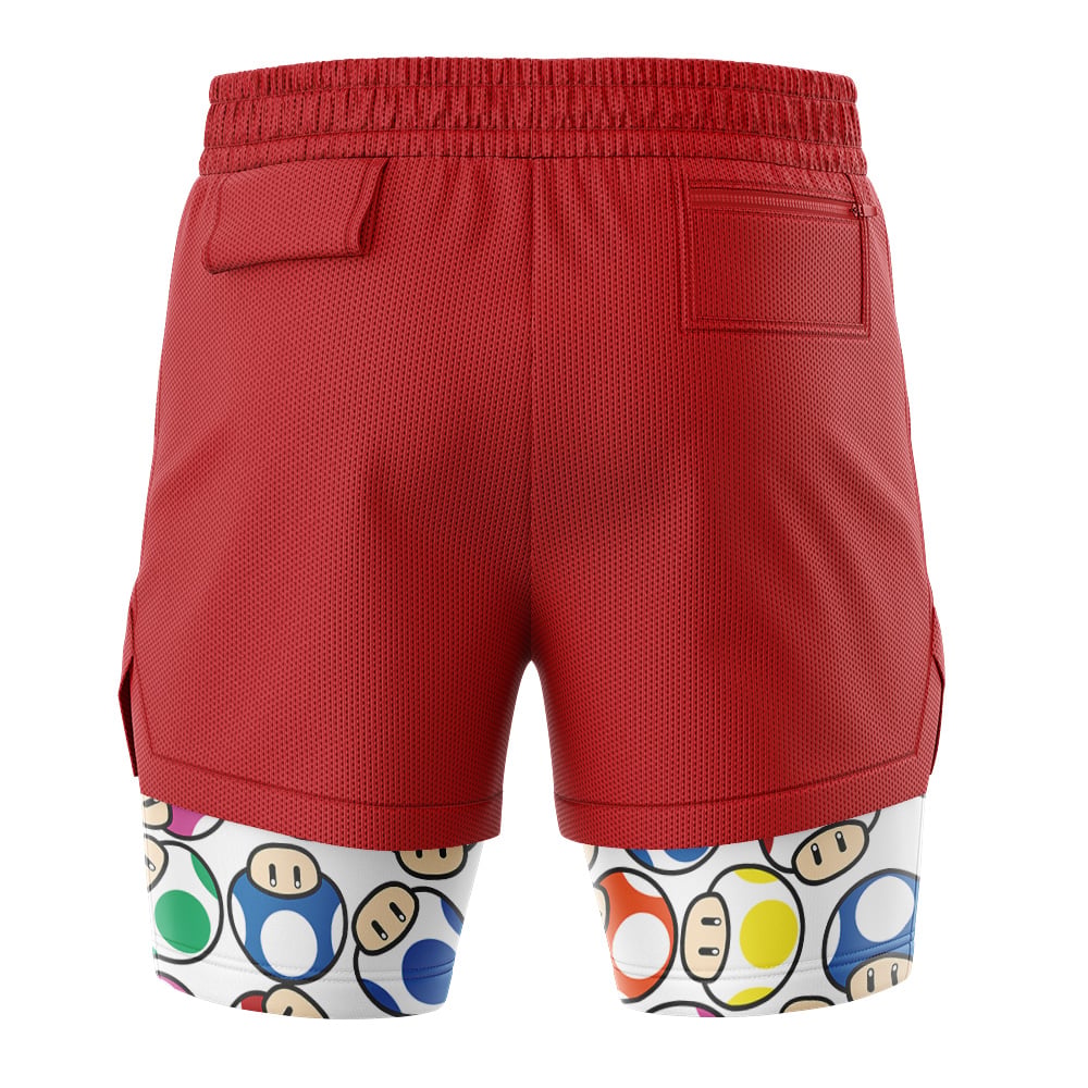 Toad Super Mario Bros 2-in-1 Performance Shorts - Image 4