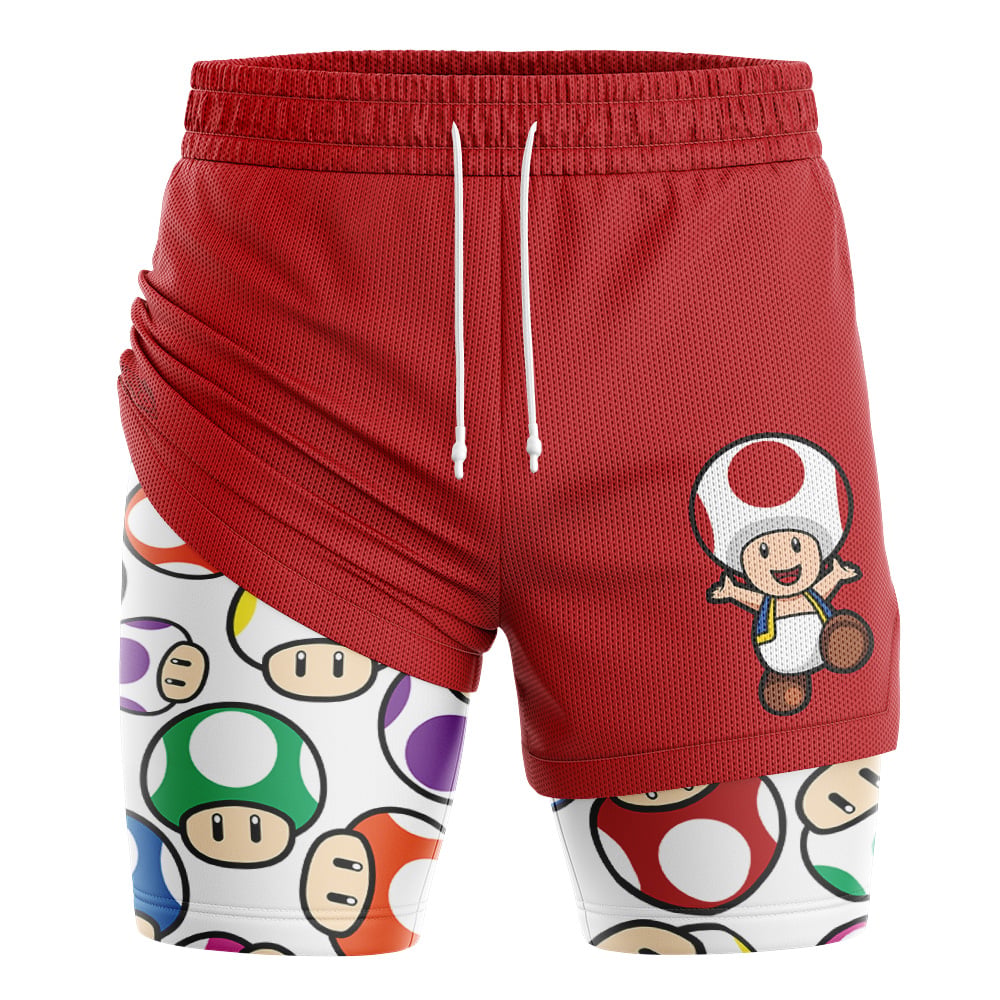 Toad Super Mario Bros 2-in-1 Performance Shorts