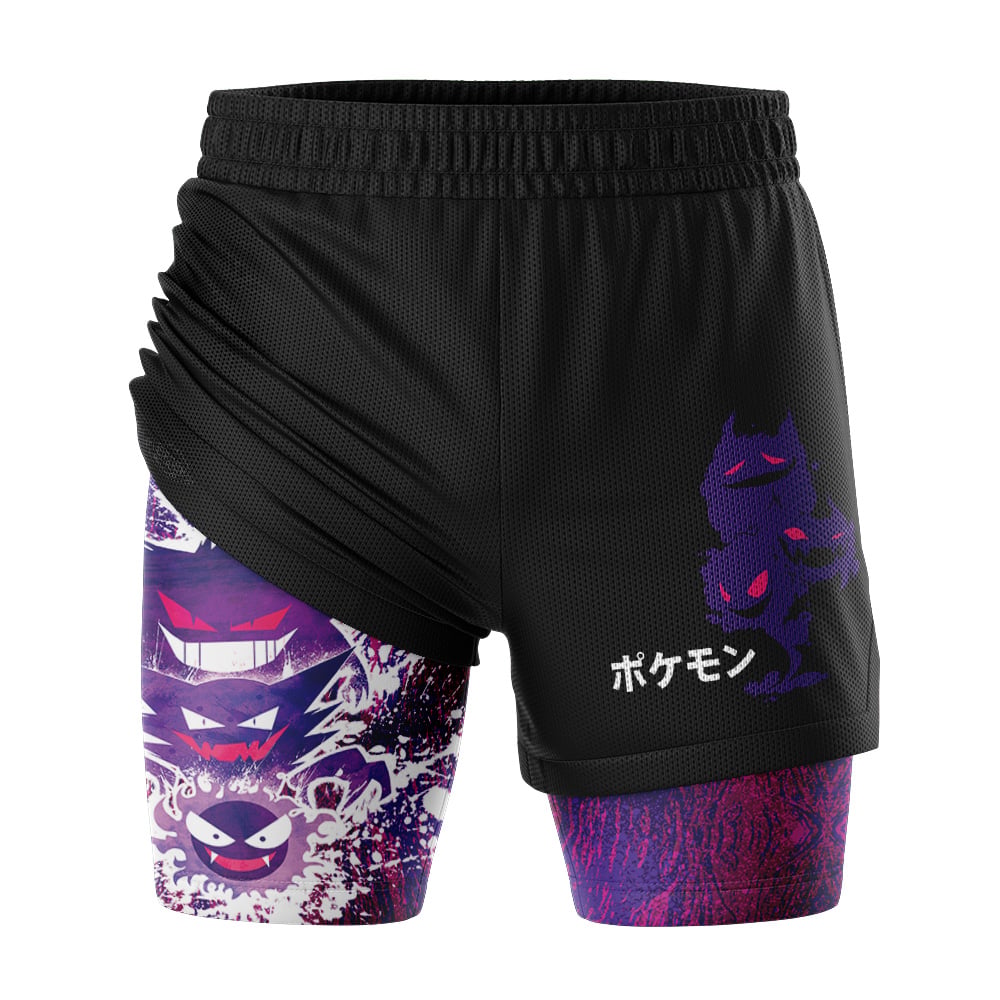 Trippy Ghostly Evolution Ghastly Pokemon 2-in-1 Competition Shorts