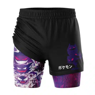 Trippy Ghostly Evolution Ghastly Pokemon 2-in-1 Competition Shorts