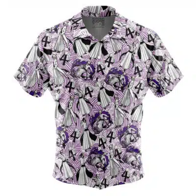Ulquiorra Pattern Bleach Short Sleeve Button Up Hawaiian Shirt