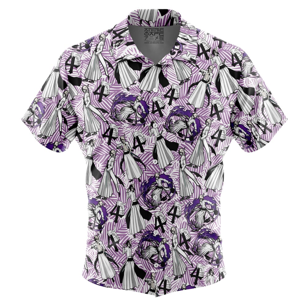 Ulquiorra Pattern Bleach Short Sleeve Button Up Hawaiian Shirt