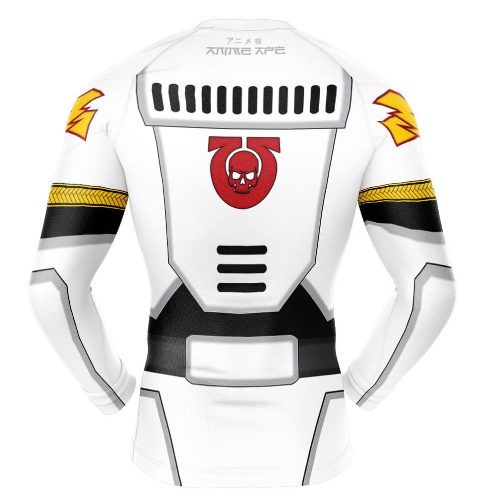 White Scars Warhammer Long Sleeve Rash Guard Compression Shirt - Image 2