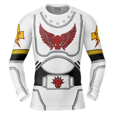 White Scars Warhammer Long Sleeve Rash Guard Compression Shirt