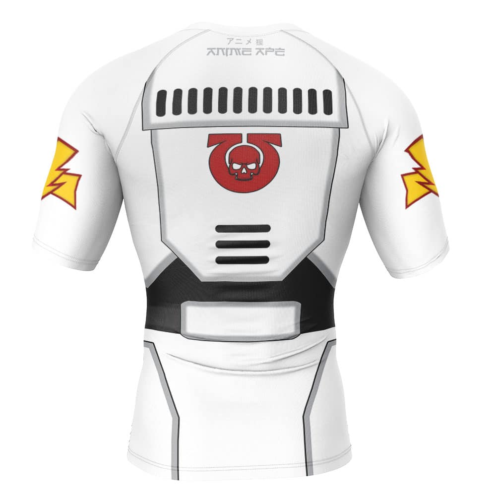 White Scars Warhammer Short Sleeve Rash Guard Compression Shirt - Image 2