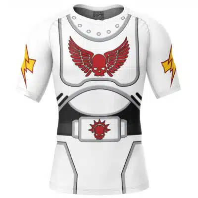 White Scars Warhammer Short Sleeve Rash Guard Compression Shirt