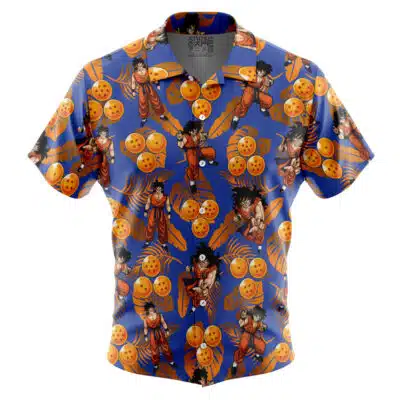 Yamcha Pattern Dragon Ball Z Short Sleeve Button Up Hawaiian Shirt