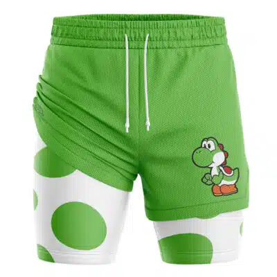 Yoshi Super Mario Bros 2-in-1 Performance Shorts