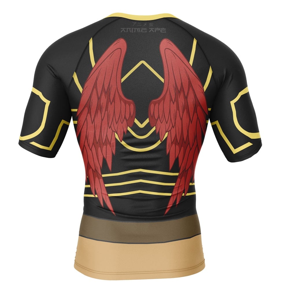 Hawks Undershirt Cosplay My Hero Academia Short Sleeve Rash Guard Compression Shirt - Image 2