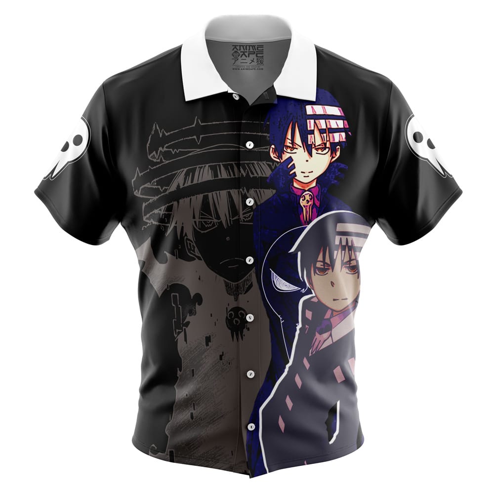 Death the Kid Soul Eater Short Sleeve Hawaiian Shirt - Image 2