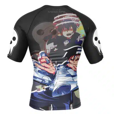 Death the Kid Soul Eater Short Sleeve Rash Guard Compression Shirt