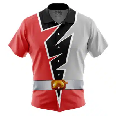 Ryusoul Red Cosplay Kishiryu Sentai Ryusoulger Button Up Hawaiian Shirt