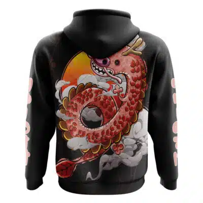 Ryunosuke Dragon Painting One Piece Zip Hoodie Jacket