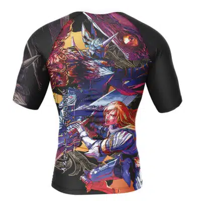 Siegfried x Nightmare Soulcalibur Short Sleeve Rash Guard Compression Shirt