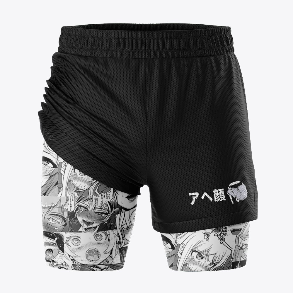 Ahegao Manga 2-in-1 Competition Shorts