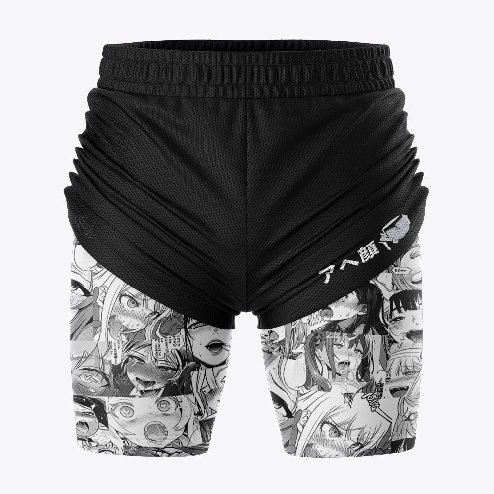Ahegao Manga 2-in-1 Competition Shorts - Image 3