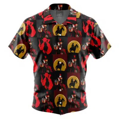 Arthur Morgan Pattern Red Dead Redemption 2 Short Sleeve Button Up Hawaiian Shirt