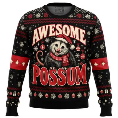 Awesome Possum Ugly Christmas Sweater