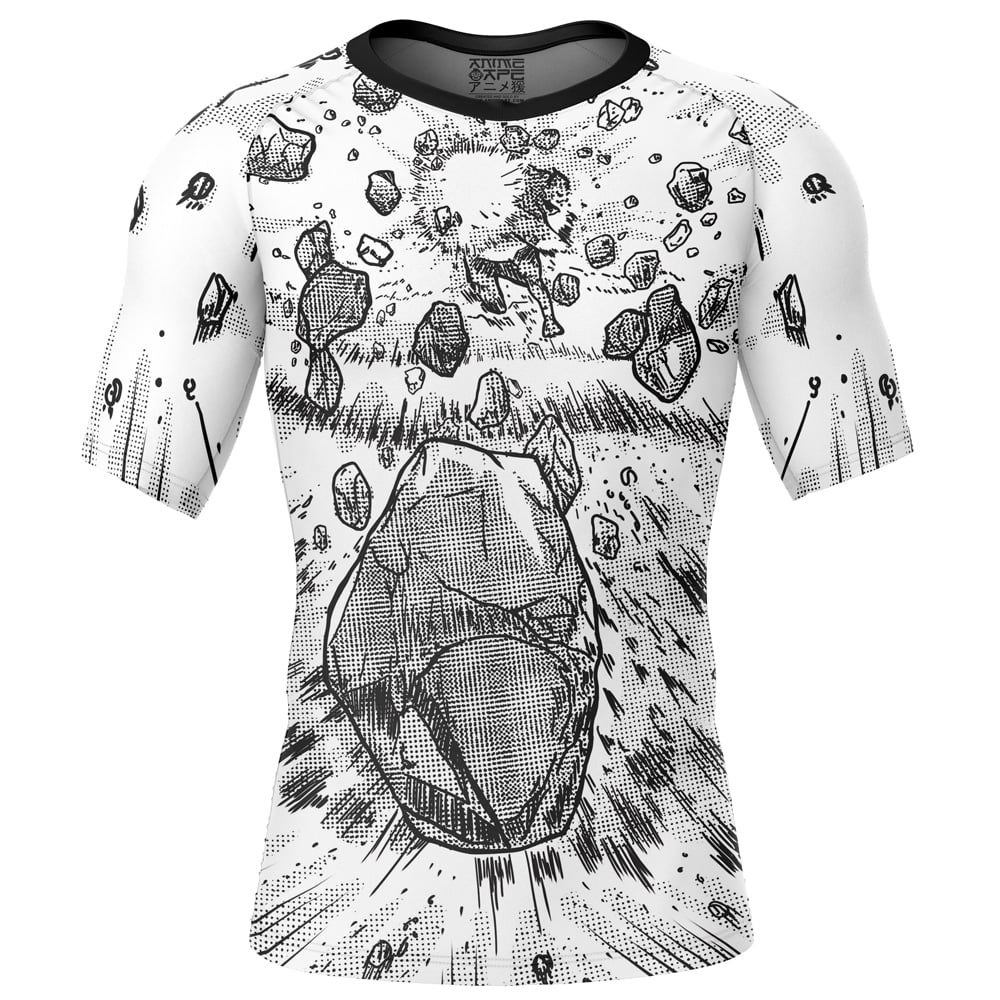 Beast Titan Battle of Shiganshina Attack on Titan Short Sleeve Rash Guard Compression Shirt - Image 2
