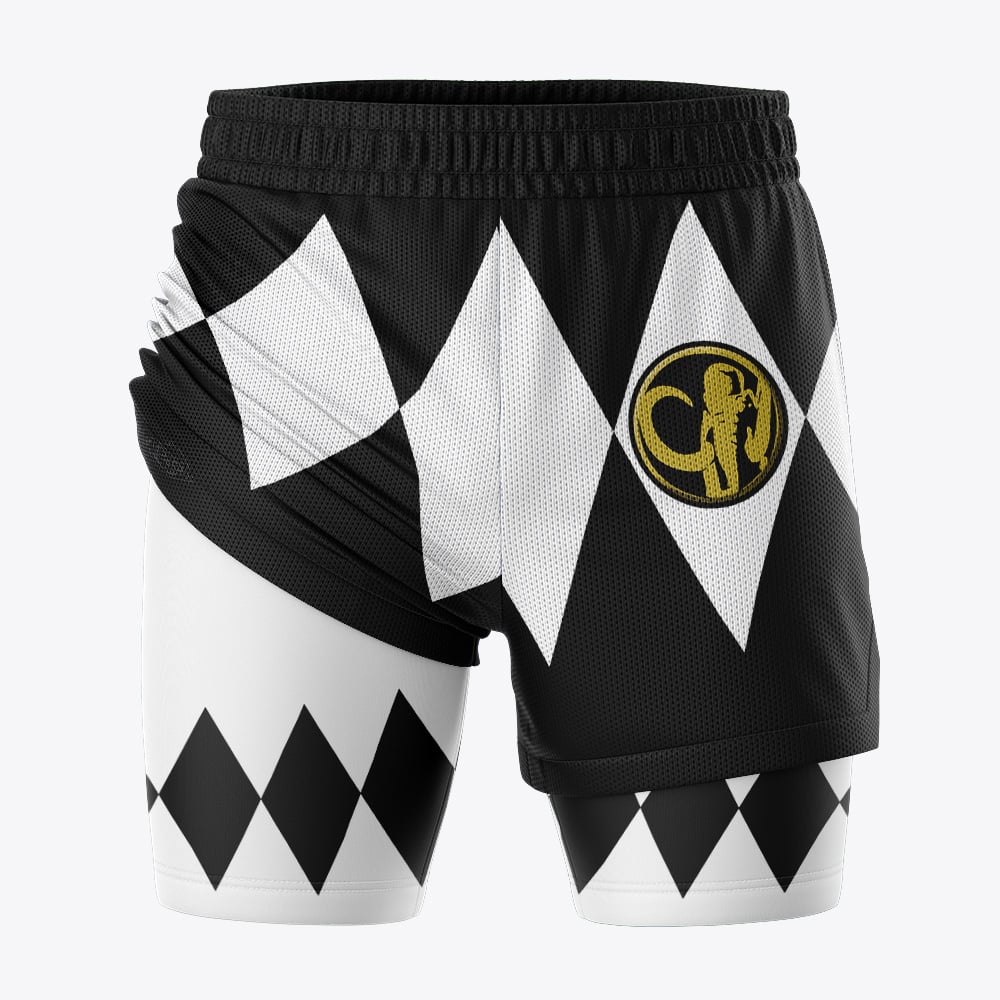 Black Ranger V1 Power Rangers 2-in-1 Competition Shorts
