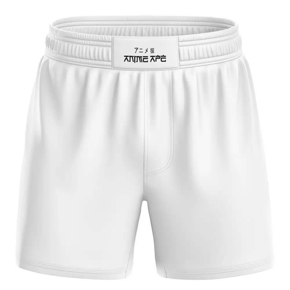 Black Splatter Kanji Symbol Attack on Titan BJJ MMA Fight Shorts - Image 2