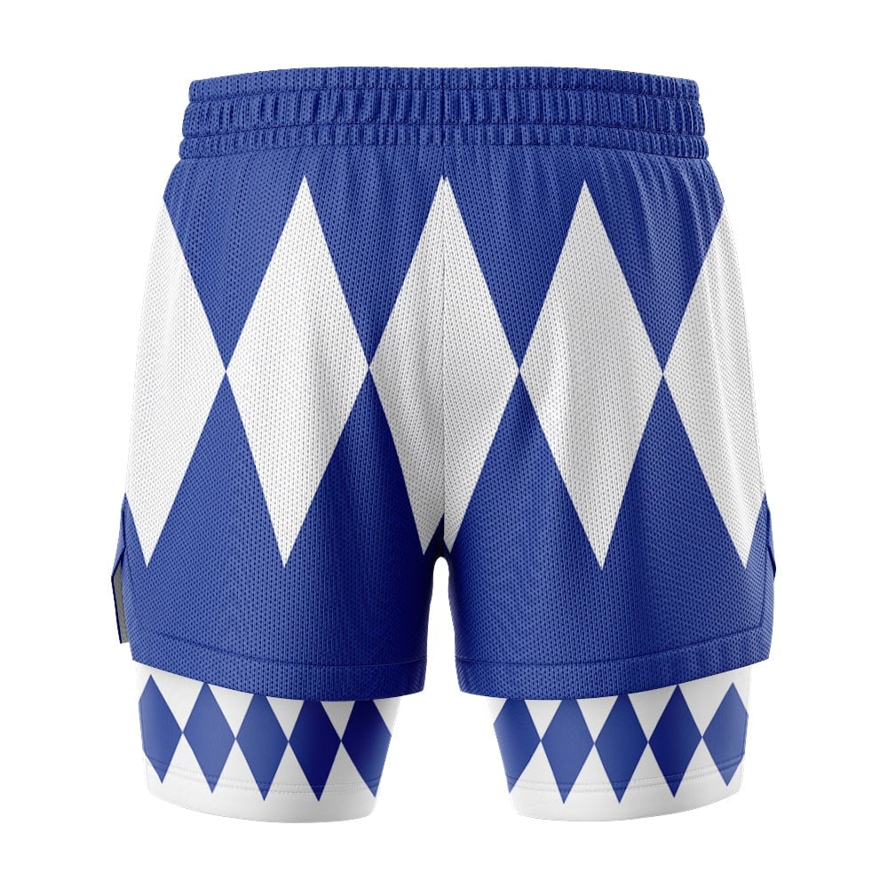 Blue Ranger V1 Power Rangers 2-in-1 Competition Shorts - Image 4