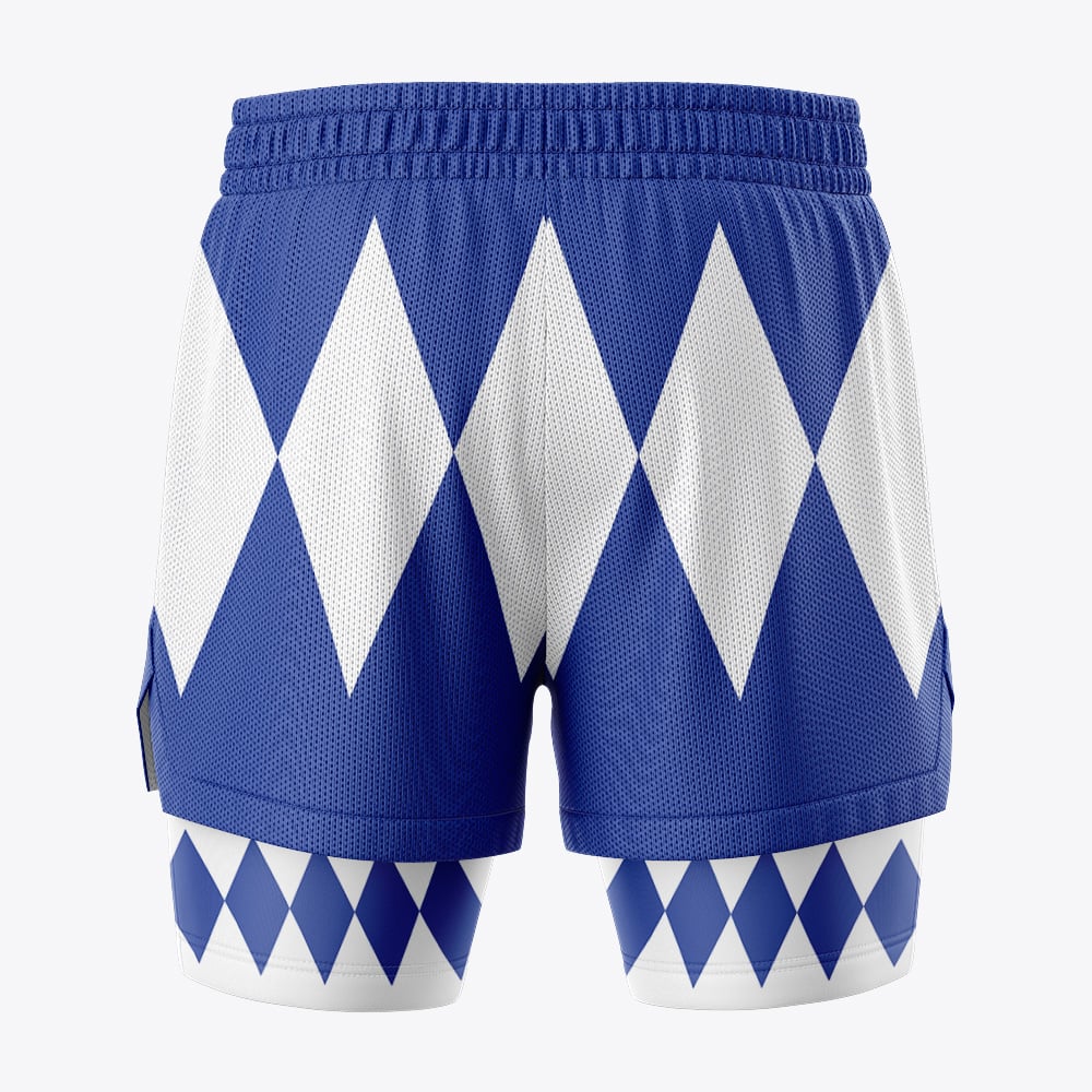 Blue Ranger V1 Power Rangers 2-in-1 Competition Shorts - Image 4
