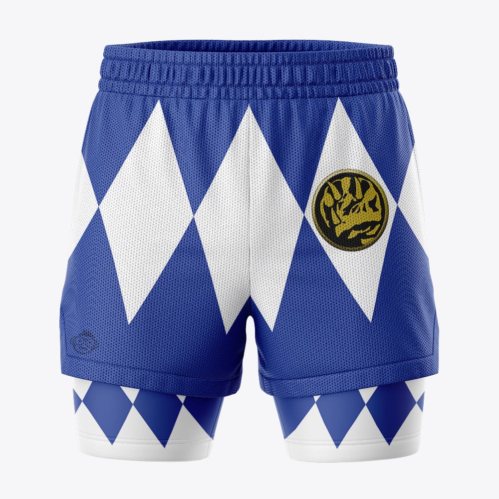 Blue Ranger V1 Power Rangers 2-in-1 Competition Shorts