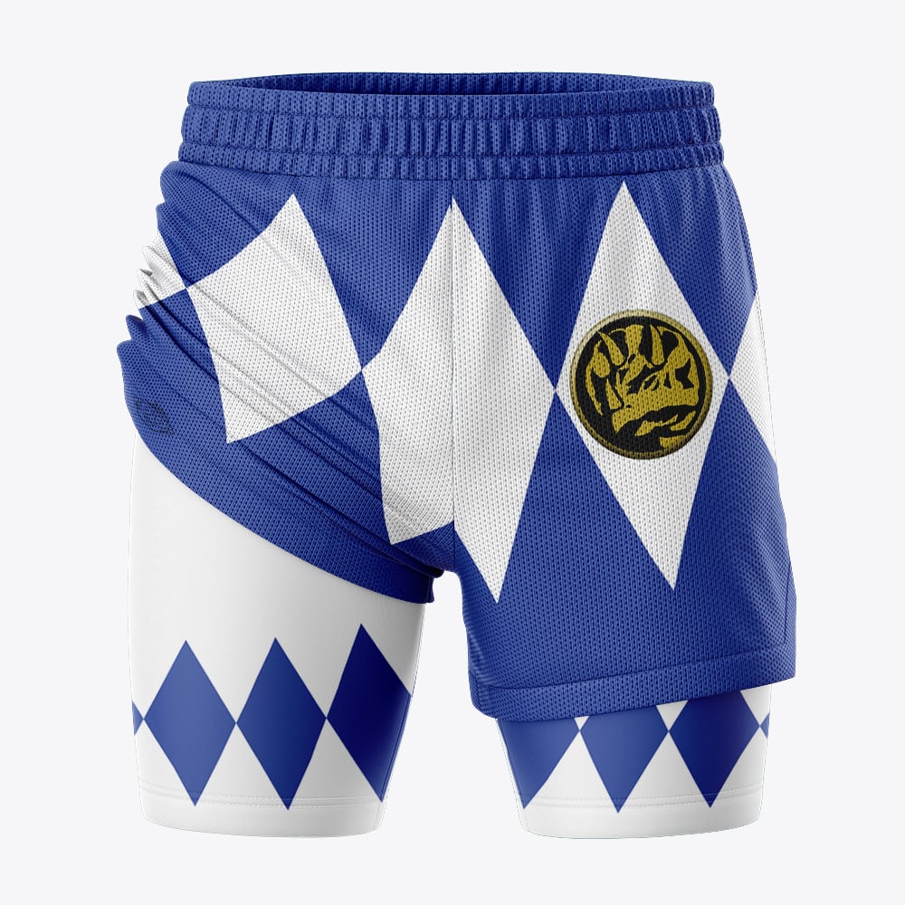 Blue Ranger V1 Power Rangers 2-in-1 Competition Shorts