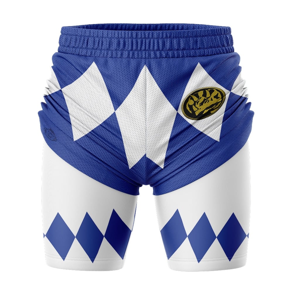 Blue Ranger V1 Power Rangers 2-in-1 Competition Shorts - Image 3
