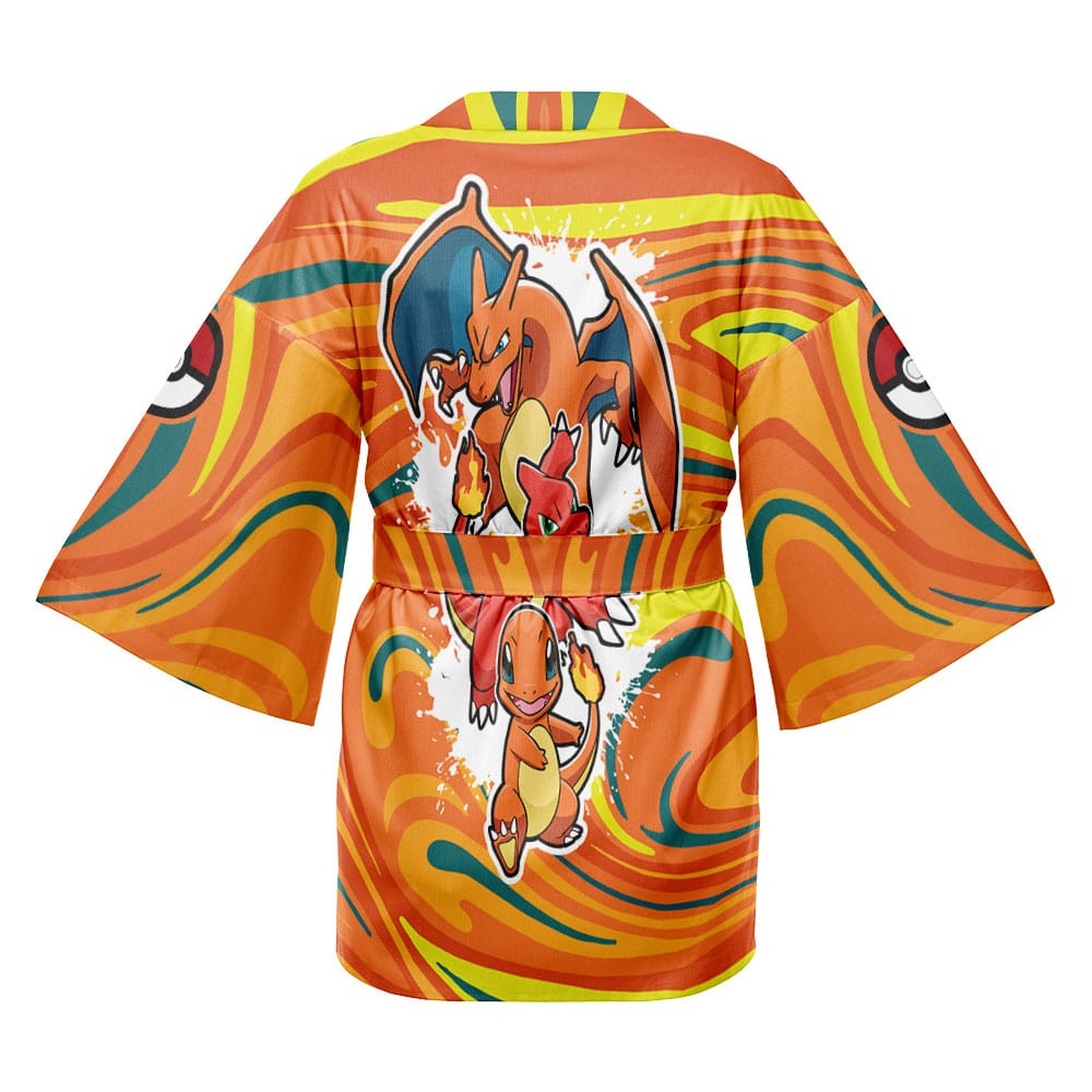 Charmander Trippy Evolution Pokemon Happi Coat Haori Kimono - Image 2