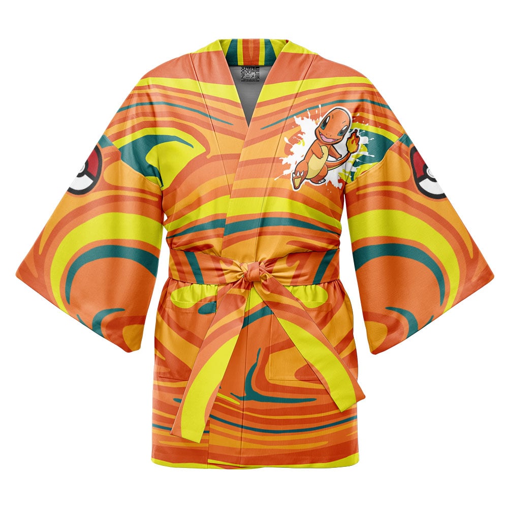 Charmander Trippy Evolution Pokemon Happi Coat Haori Kimono
