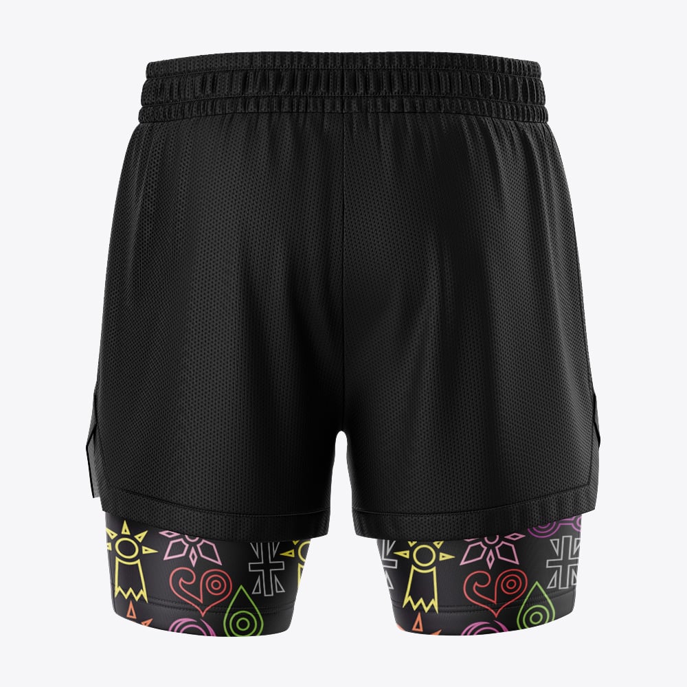 Crest Symbols Digimon 2-in-1 Competition Shorts - Image 4
