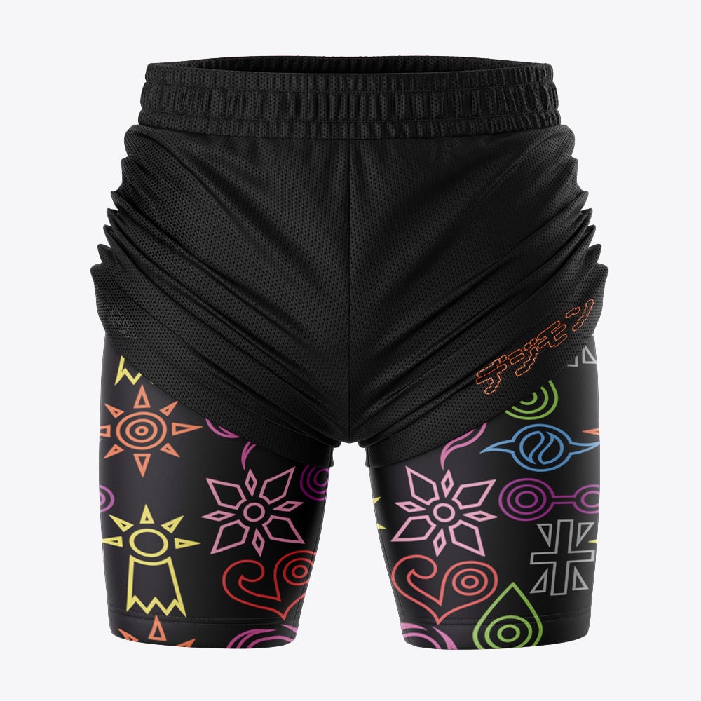 Crest Symbols Digimon 2-in-1 Competition Shorts - Image 3