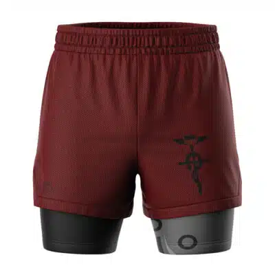 Edward Elric Automail Fullmetal Alchemist 2-in-1 Competition Shorts