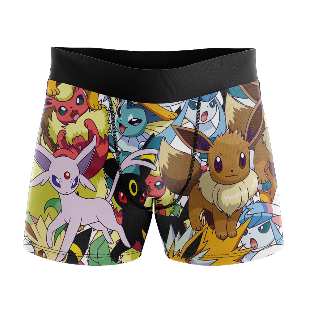 Eeveelutions Pokemon Boxer Briefs Men's Underwear