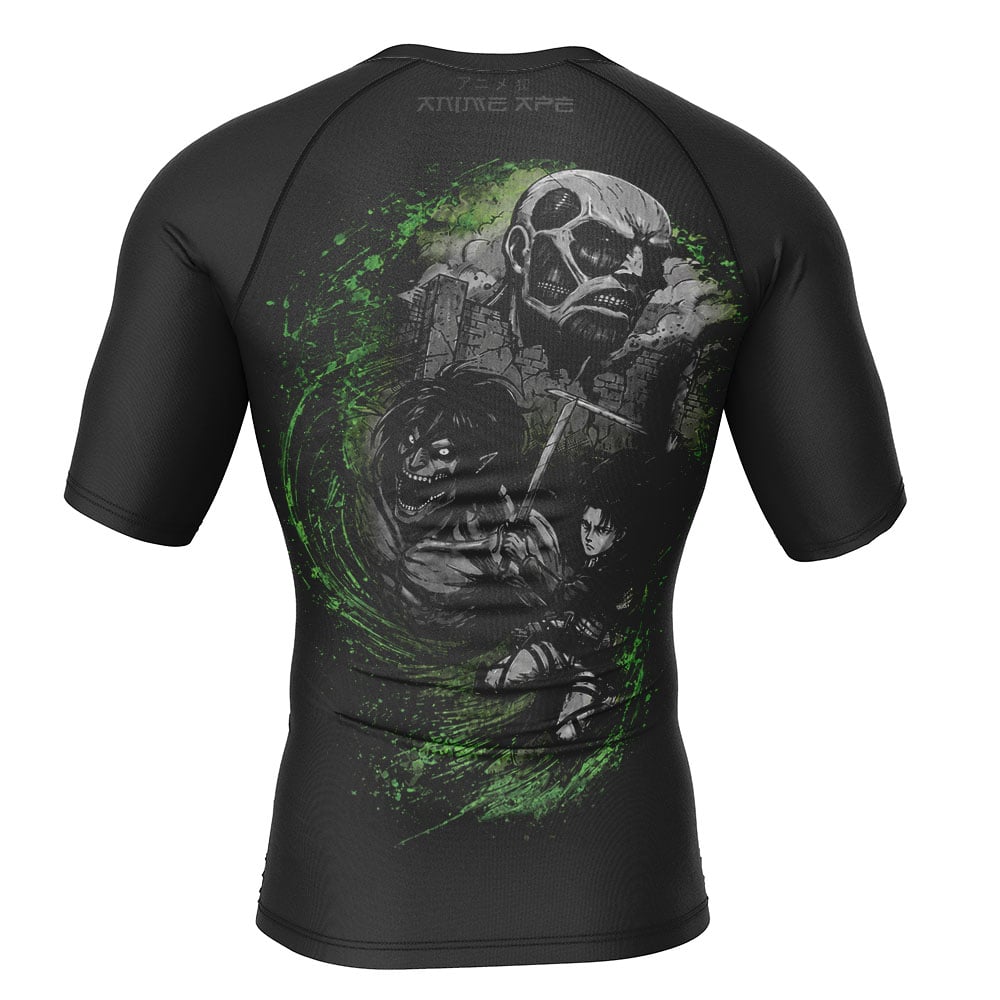 Epic Attack Attack on Titan Short Sleeve Rash Guard Compression Shirt - Image 2