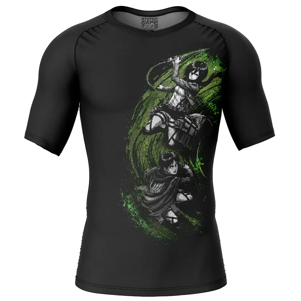 Epic Attack Attack on Titan Short Sleeve Rash Guard Compression Shirt