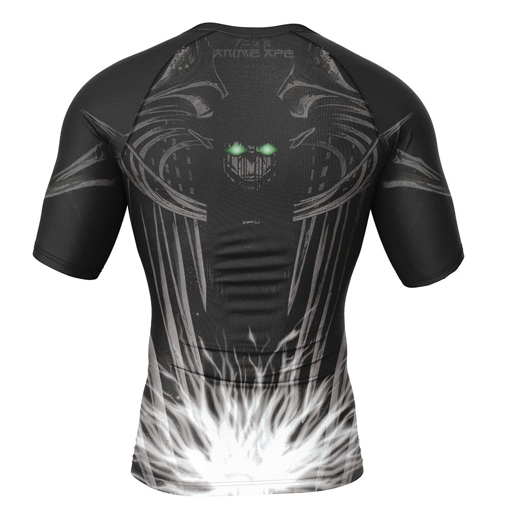 Eren Yeager Founding Titan Form Attack on Titan Short Sleeve Rash Guard Compression Shirt