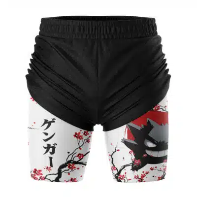 Gengar Cherry Blossom Pokemon 2-in-1 Competition Shorts