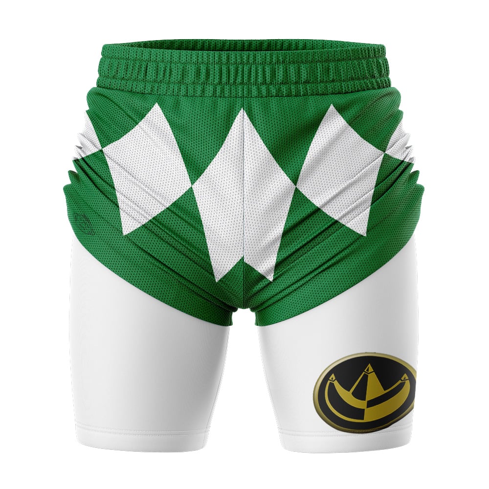 Green Ranger V2 Power Rangers 2-in-1 Competition Shorts - Image 3