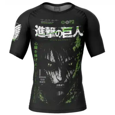 If We Don't Fight We Can't Win V2 Attack on Titan Short Sleeve Rash Guard Compression Shirt