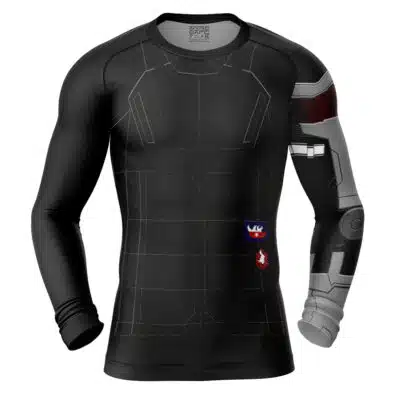 Johnny Silverhand Cosplay Cyberpunk 2077 Long Sleeve Rash Guard Compression Shirt