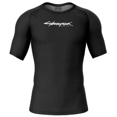 Johnny Silverhand Cyberpunk 2077 Short Sleeve Rash Guard Compression Shirt