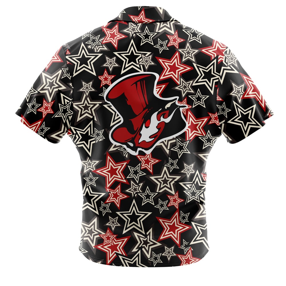Joker Ren Persona 5 Short Sleeve Button Up Hawaiian Shirt - Image 2