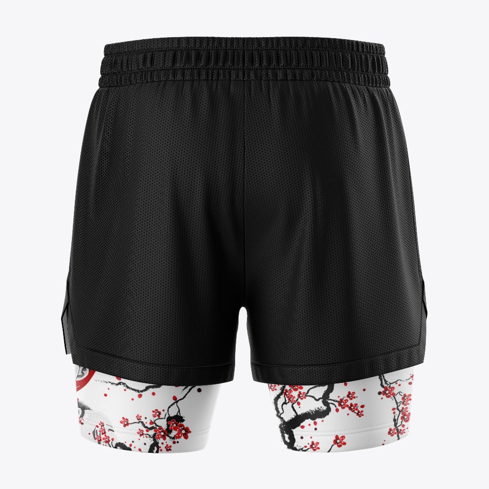 Luffy Gear 5 V2 Cherry Blossom One Piece 2-in-1 Competition Shorts - Image 4