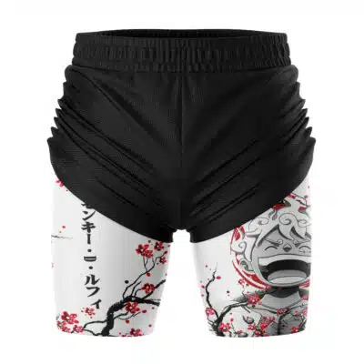 Luffy Gear 5 V2 Cherry Blossom One Piece 2-in-1 Competition Shorts