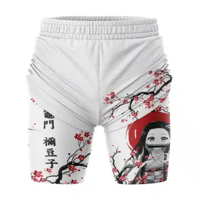 Nezuko Kamado V1 Cherry Blossom Demon Slayer 2-in-1 Competition Shorts