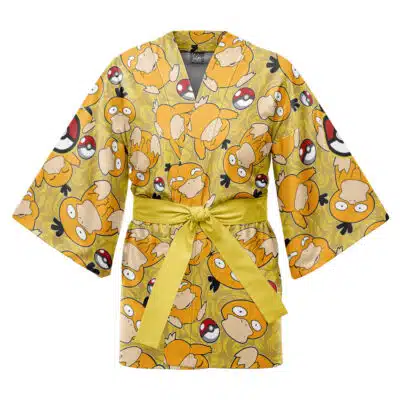 Psyduck Pattern Pokemon Happi Coat Haori Kimono
