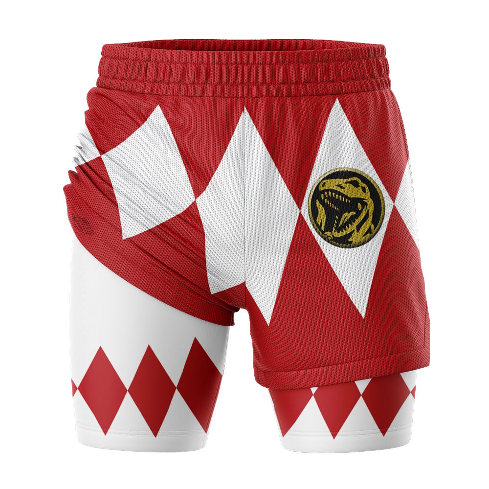 Red Ranger V1 Power Rangers 2-in-1 Competition Shorts